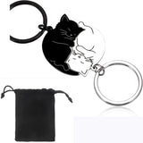 Couple Gift Keychain for Cat Lover Him Her Husband Wife