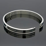 Stainless Steel Crystal Cuff Love Bracelet Women Jewelry
