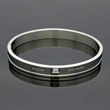 Stainless Steel Crystal Cuff Love Bracelet Women Jewelry