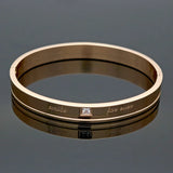 Stainless Steel Crystal Cuff Love Bracelet Women Jewelry