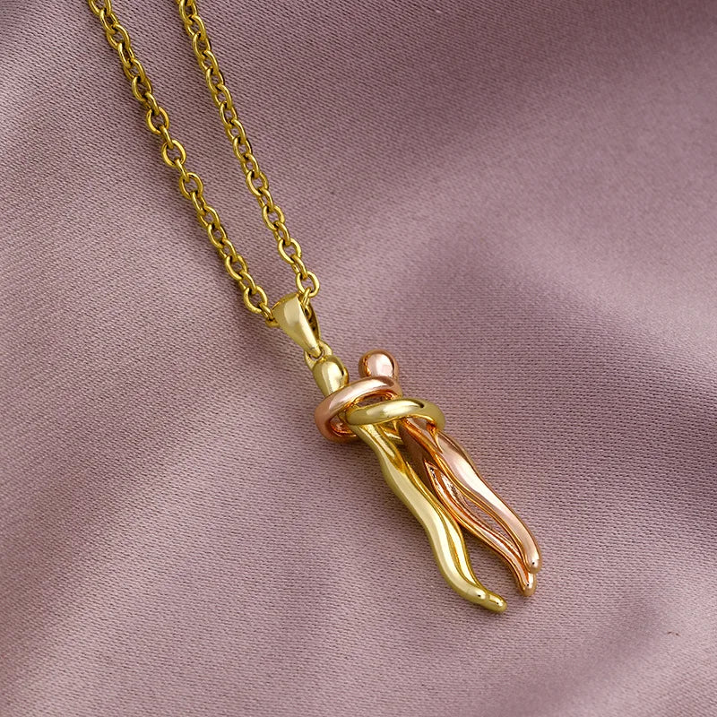 Couple Hugging Pendant Necklaces Valentine Jewelry Gift
