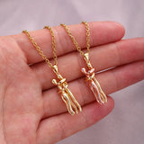 Couple Hugging Pendant Necklaces Valentine Jewelry Gift