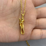 Couple Hugging Pendant Necklaces Valentine Jewelry Gift