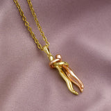 Couple Hugging Pendant Necklaces Valentine Jewelry Gift