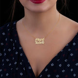 Personalized Double Name Necklace Stainless Steel Gothic Bijoux