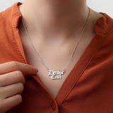 Personalized Double Name Necklace Stainless Steel Gothic Bijoux