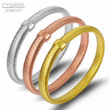 Rose Gold Stainless Steel Couple Bracelets Chain Bangle