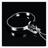Women's Couple Heart Lock Bracelet And Key Pendant Necklace