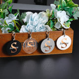 Initials Key Chain Personalized Gift for Couple Acrylic Keychain