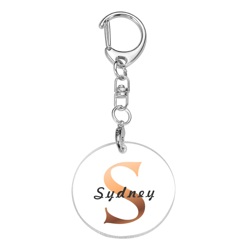 Initials Key Chain Personalized Gift for Couple Acrylic Keychain