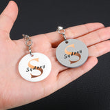 Initials Key Chain Personalized Gift for Couple Acrylic Keychain
