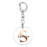 Initials Key Chain Personalized Gift for Couple Acrylic Keychain