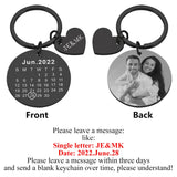 Photo Stainless Steel Keychains Customized with Names and Dates