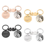 Photo Stainless Steel Keychains Customized with Names and Dates
