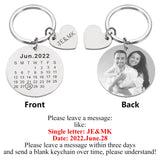Photo Stainless Steel Keychains Customized with Names and Dates