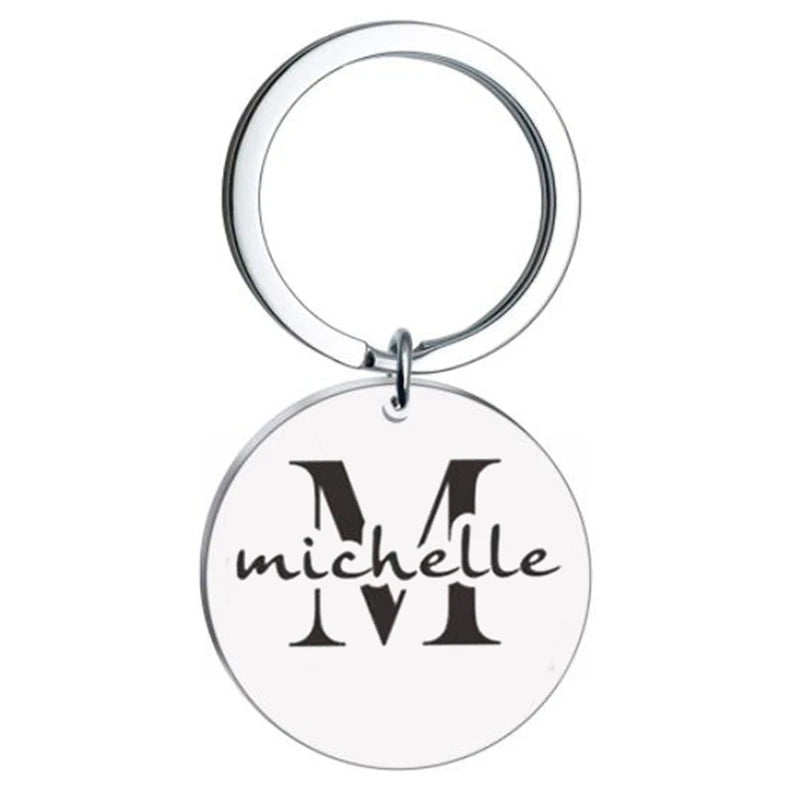 Personalized Initials Key Chain Gift for Boyfriend Girlfriend
