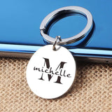 Personalized Initials Key Chain Gift for Boyfriend Girlfriend