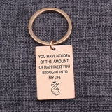 Love Blessing Engraved Couple Keychain