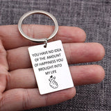 Love Blessing Engraved Couple Keychain