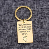 Love Blessing Engraved Couple Keychain