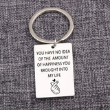Love Blessing Engraved Couple Keychain
