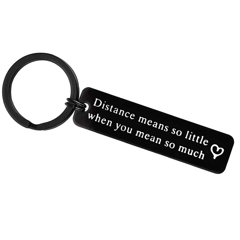 Long Distance Couple Keychain Going Away Gift for Husband Wife