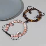Couples Natural Stone Distance Bracelets Heart Magnetic Attraction