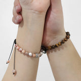 Couples Natural Stone Distance Bracelets Heart Magnetic Attraction