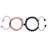 Couples Natural Stone Distance Bracelets Heart Magnetic Attraction