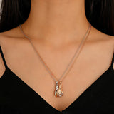 Couple Magnet Attracts Handshake Necklace Birthday Surprise Blessing