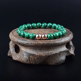 Malachite Bead Bracelet Stainless Steel Magnetic Health Healing Yoga