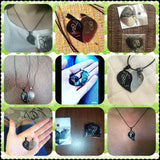 Couple Necklace Broken Heart 2 pcs Key Locket Dad Mom Love you Pendant Necklace