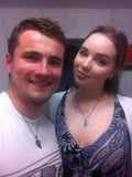 Couple Necklace Broken Heart 2 pcs Key Locket Dad Mom Love you Pendant Necklace