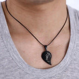 Couple Necklace Broken Heart 2 pcs Key Locket Dad Mom Love you Pendant Necklace