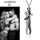Couple Necklace Hug Pendant Necklace Personality Lingering