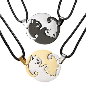 Cat Animal Stainless Steel Necklace for Men Women