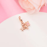 Christmas Beads for Jewelry Making S925 Sterling Silver Pendant Couple