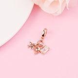 Christmas Beads for Jewelry Making S925 Sterling Silver Pendant Couple
