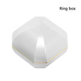 LED Light Couple Ring Box Jewelry Gift Case