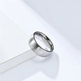 His Hers Couple Ring Set Stainless Steel Wedding Band Zirconia Women Chains Men