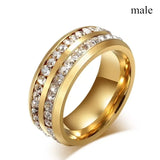 Cubic Zirconia Wedding Rings For Gold-Color Couples