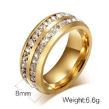 Cubic Zirconia Wedding Rings For Gold-Color Couples