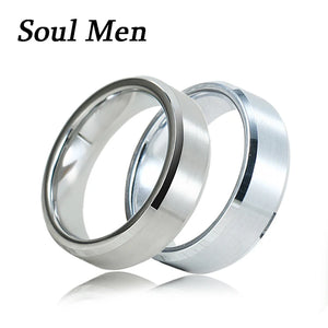 Couple Rings 6mm 8mm Two-color Choice Men Women Engagement
