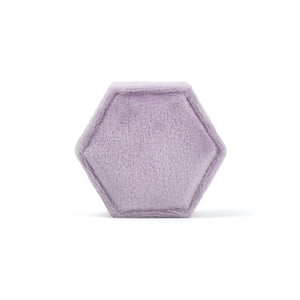 Couple Rings Jewelry Box Hexagon Storage Holder Wedding Engagement