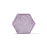 Couple Rings Jewelry Box Hexagon Storage Holder Wedding Engagement