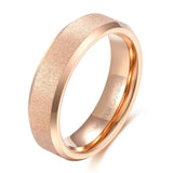 Rose Plated Tungsten Carbide Couple Rings Set 4mm 6mm Wedding Band Jewelry