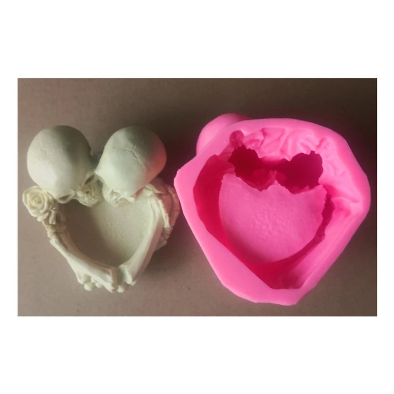 Skull Ashtray Resin Mold Coaster Silicone Flower Pot DIY Epoxy Mold
