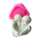 Skull-shaped Ashtray Silicone Mold for Resin Epoxy Diy Craft Box Jewelry