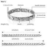 Titanium Bio Energy Magnetic Bracelet for Couples