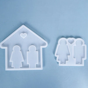 Couple Wall Hanging Keychain Hook Mold DIY Crafts